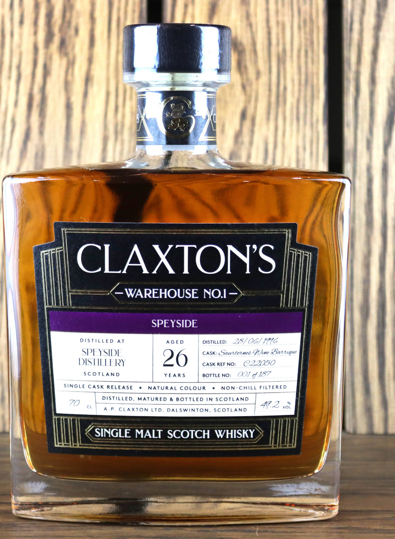 Claxton's Warehouse No.1 - Speyside Distillery Bottle